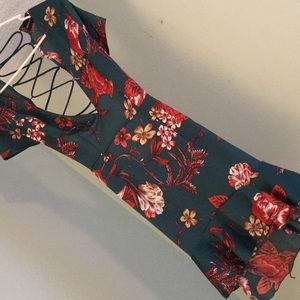 Emerald tie back dress